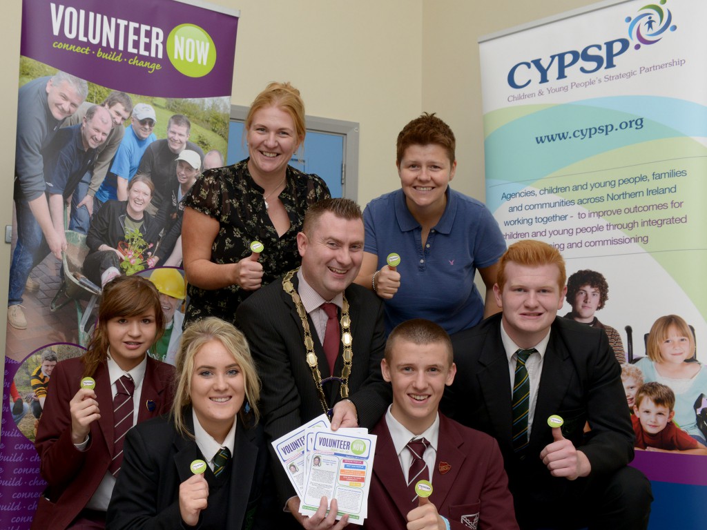 Organisations engage with young people at the CYPSP Youth Volunteer Fair in Armagh