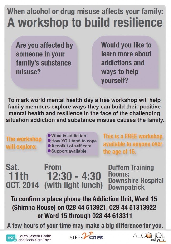 When alcohol or drug misuse affects your family: A workshop to build resilience