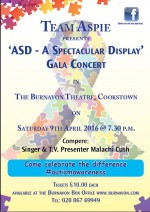 Team Aspie’s ‘ASD: A Spectacular Display’ Gala Concert on Saturday, 9 April 2016