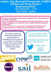 Lesbian, Gay, Bisexual &Transgender  (LGB&T)  Children and Young People’s Showcasing Event