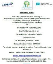 Networking Breakfast Event on Foetal Alcohol Syndrome Disorder (FASD) & Hidden Harm