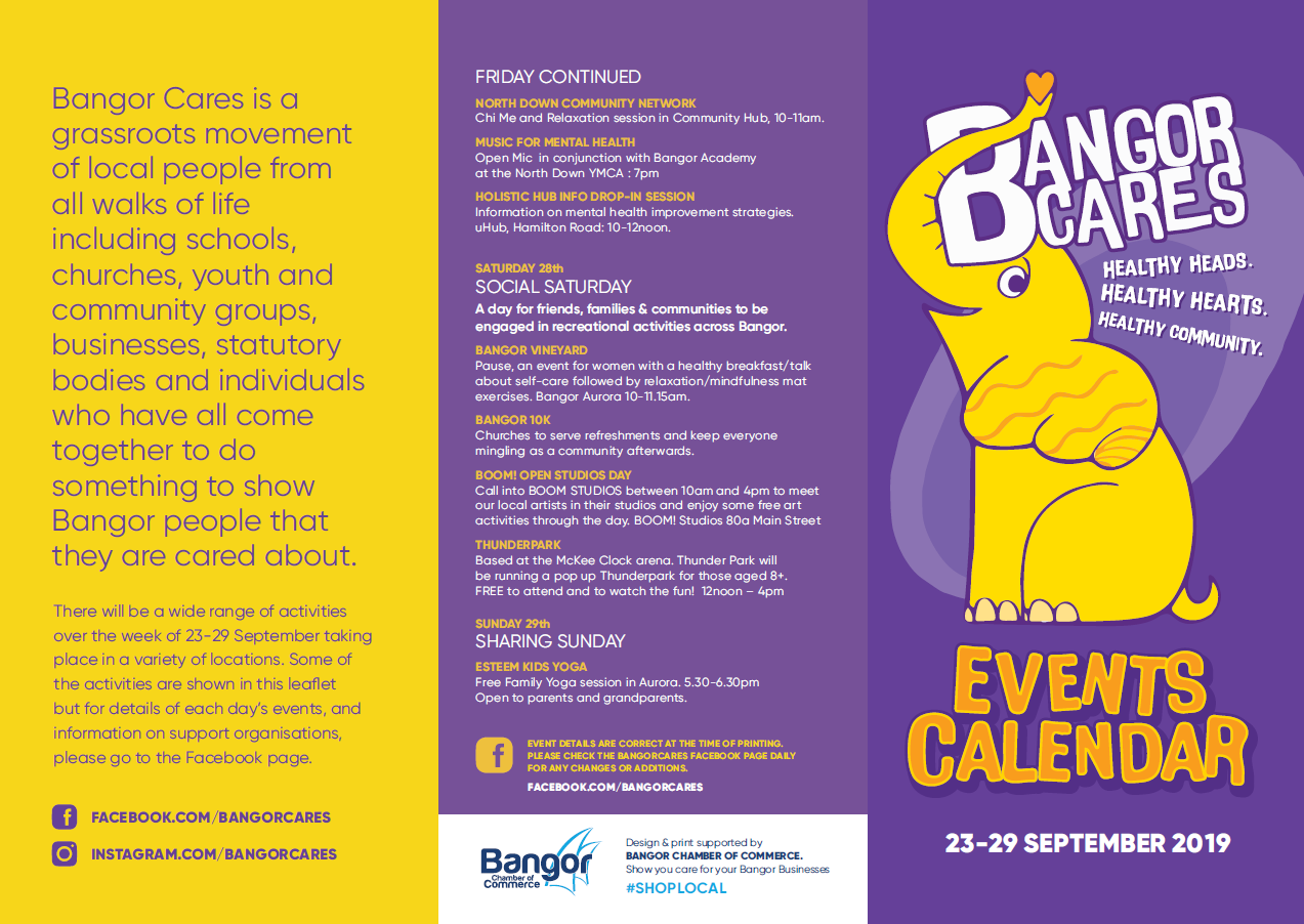 Bangor Cares Events Calendar September 2019 Children and Young People