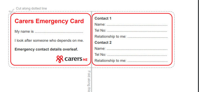 Carers Emergency Card NI