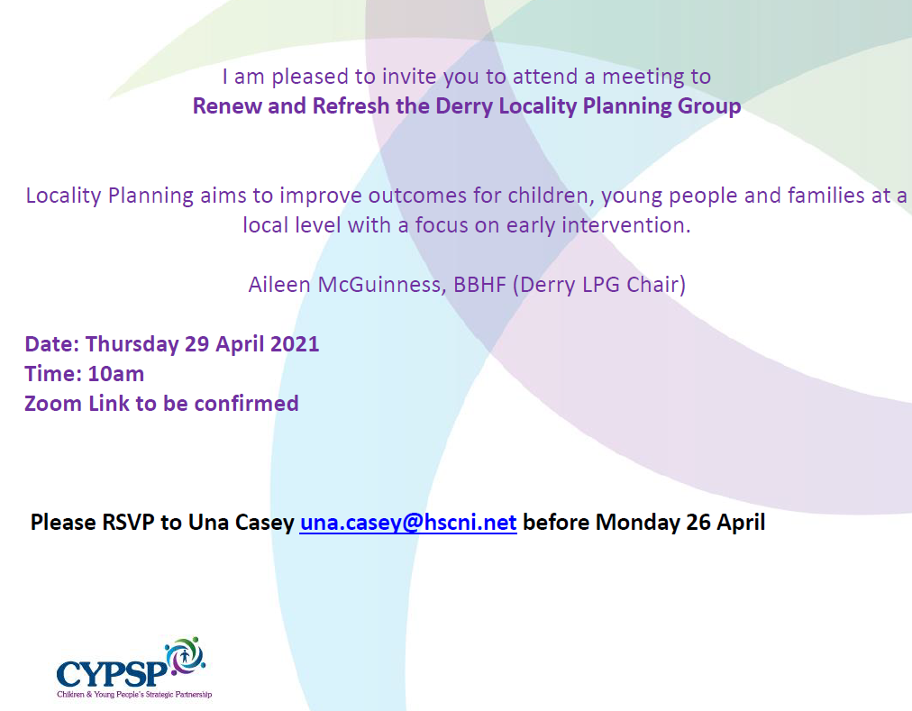 Renew and Refresh the Derry Locality Planning Group