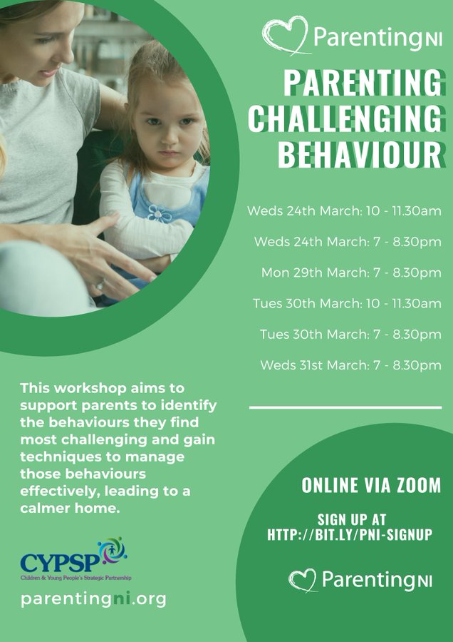 Parenting Challenging Behaviour Workshops