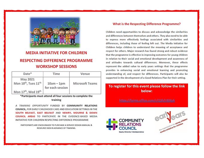 Virtual Media Initiative for Children – Respecting Difference Workshops