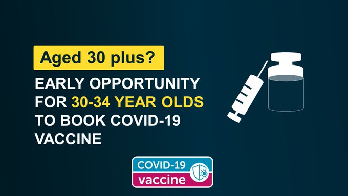 COVID19-vaccine – Aged 30 to 34?