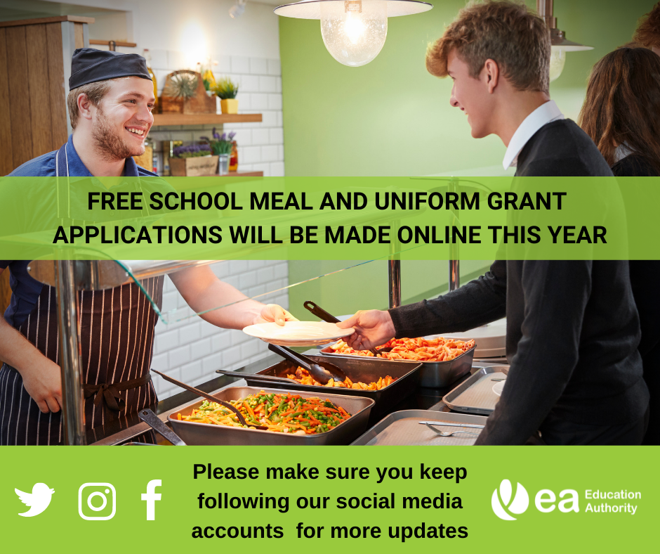 EA FREE SCHOOL MEALS/UNIFORM GRANT MOVING ONLINE