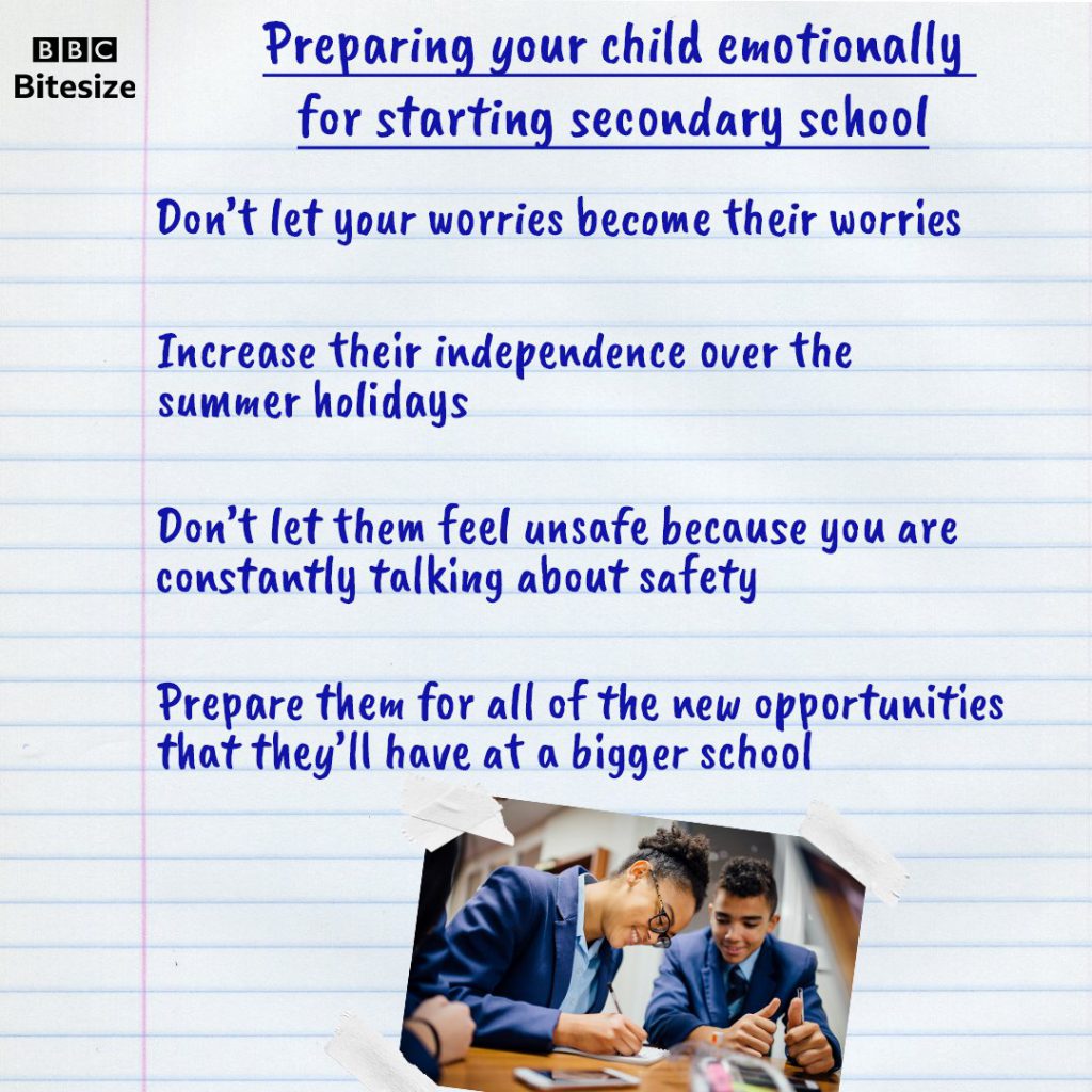 Preparing your Child for Starting Secondary School