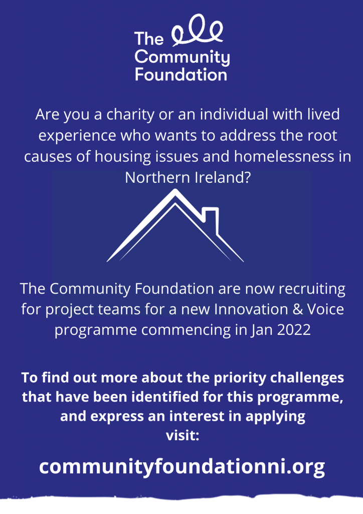 Housing & Homelessness Innovation & Voice Programme – Information Session: 7 December 2021