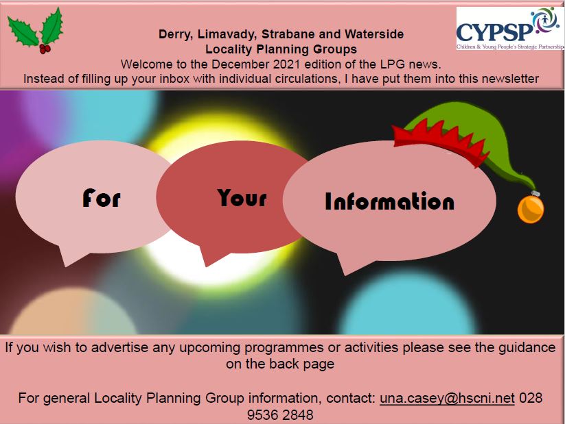 Derry, Limavady, Strabane and Waterside FYI – December 2021