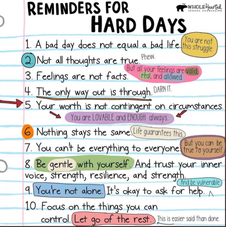 Reminders for Hard Days