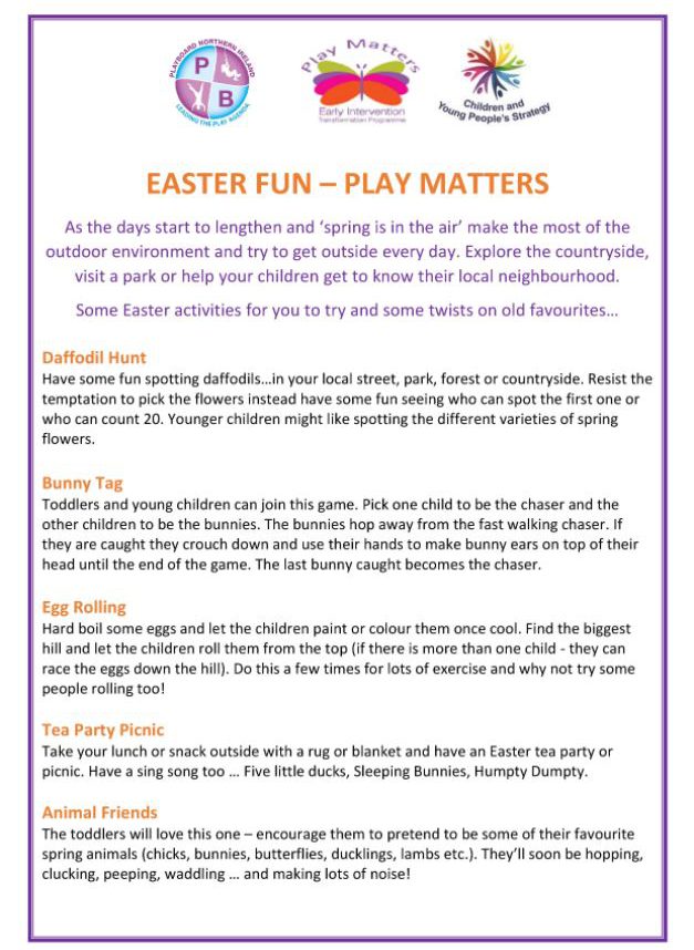 Play Matters Easter Fun Info Sheet