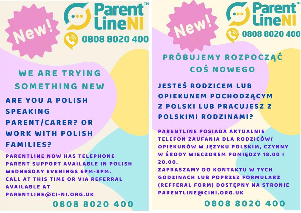 NEW Polish Parent Support Telephone Service – Parentline NI