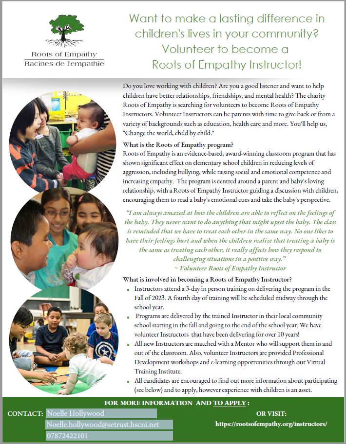 Volunteer to Become a Roots of Empathy Instructor