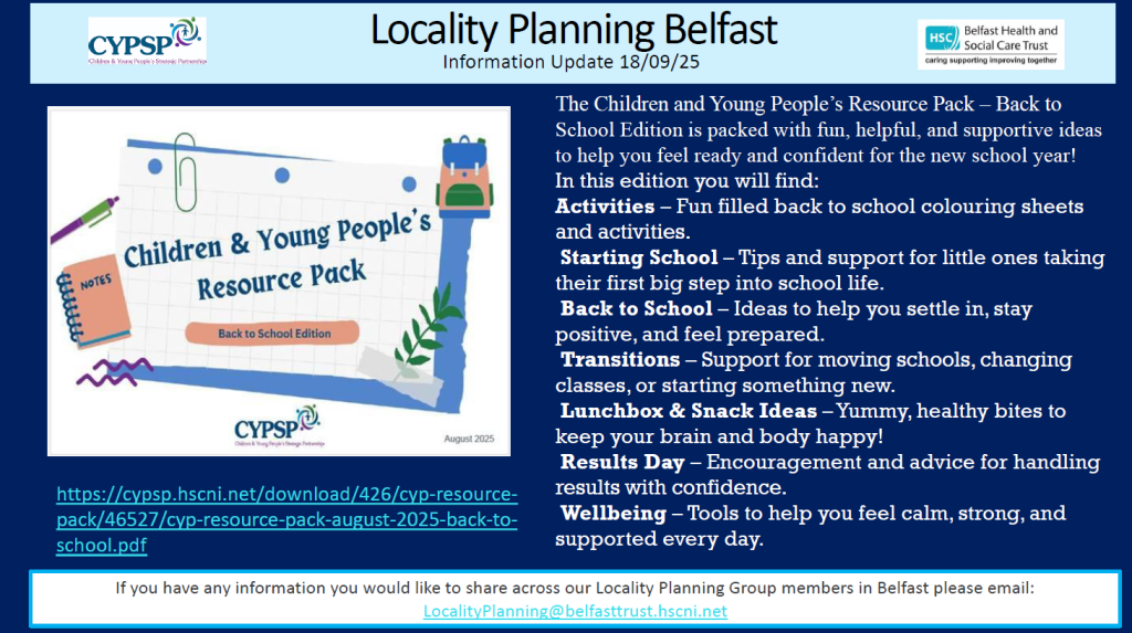 Belfast Locality Planning Newsletter – 18th September 2025