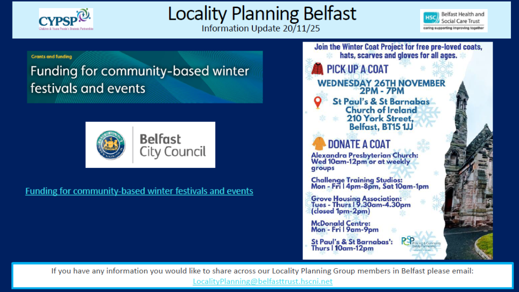 Belfast Locality Planning Newsletter – 20th November 2025
