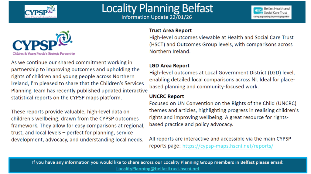 Belfast Locality Planning Newsletter – 22nd January 2026