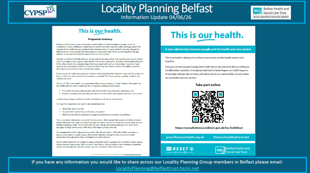 Belfast Locality Planning Newsletter – 4 June 2026