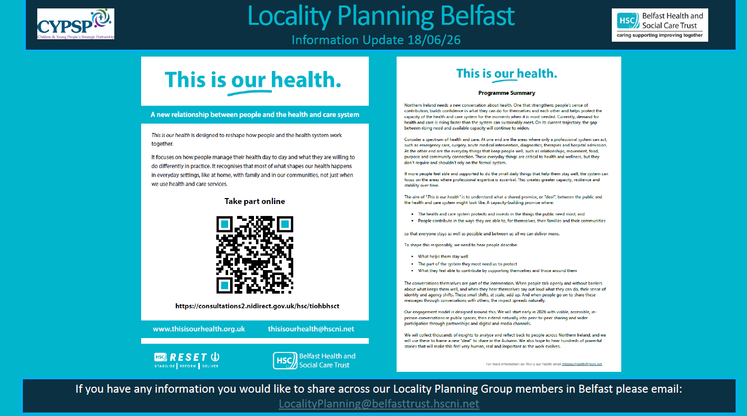 Belfast Locality Planning Newsletter – 18 June 2026